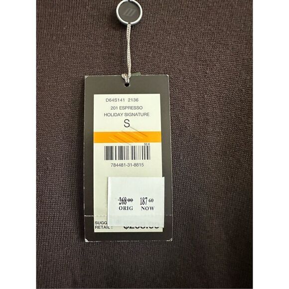 NWT Joseph Abboud Crewneck Long Sleeve Brown Sweatshirt Sweater Size S - Picture 6 of 9